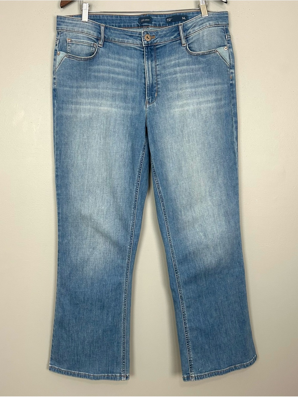 J. Jill Barely Flare Jeans Women’s Size 14 Classic Mid Rise Stretch Denim Boho